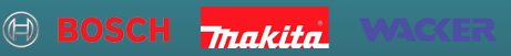 Zastoupení firem Bosch, Makita, Wacker